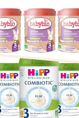Comparatif des laits de croissance babybio et hipp combiotic
