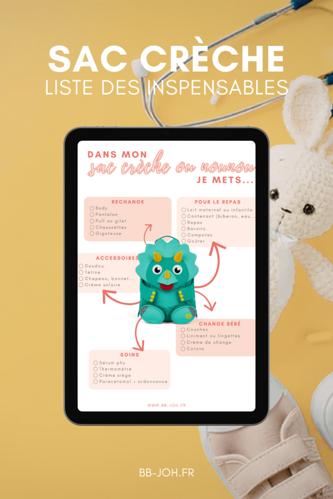 quoi mettre sac crèche