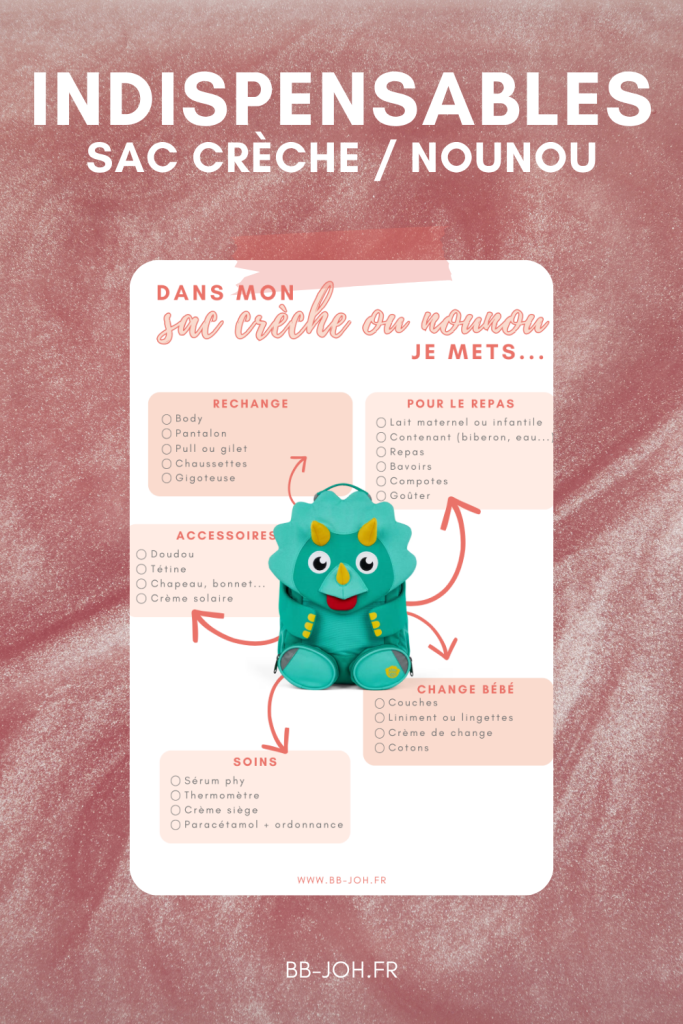 sac nounou crèche
